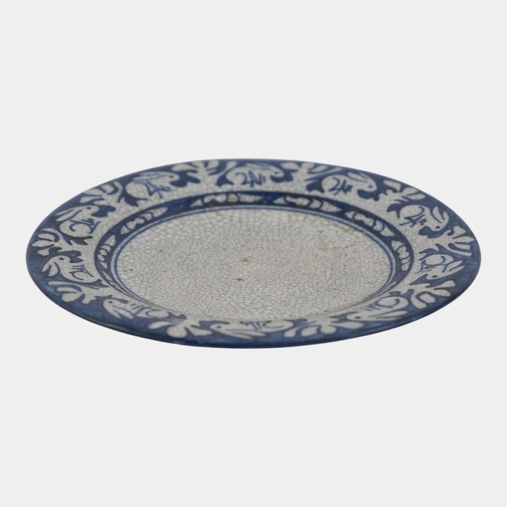 Dedham Pottery 1896-1928 Arts And Crafts Blue Rabbit Ceramic Plate