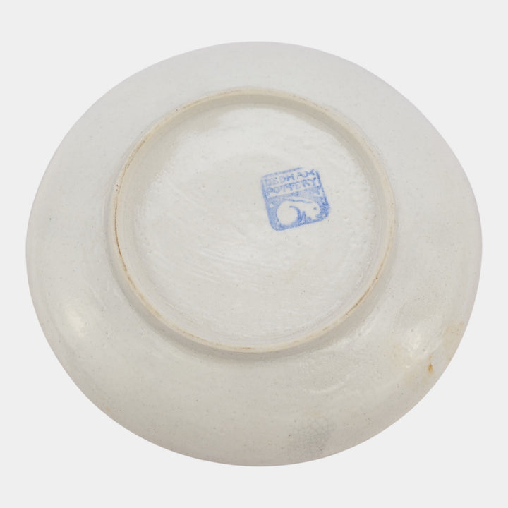 Dedham Pottery 1896-1928 Arts And Crafts Blue White Rabbit Ceramic Saucer Plate - Just Art Pottery