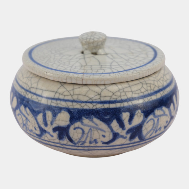 Dedham Pottery 1929-1943 Arts And Crafts Blue Rabbit Ceramic Lidded Sugar Bowl - Just Art Pottery