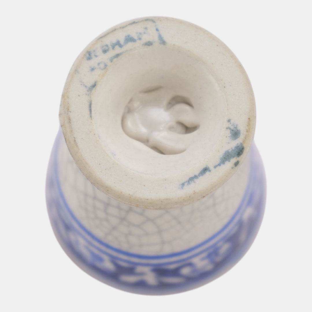 Dedham Pottery 1896-1928 Arts And Crafts Blue Rabbit Ceramic Egg Cup - Just Art Pottery