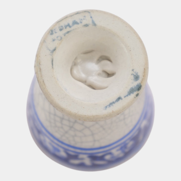 Dedham Pottery 1896-1928 Arts And Crafts Blue Rabbit Ceramic Egg Cup - Just Art Pottery