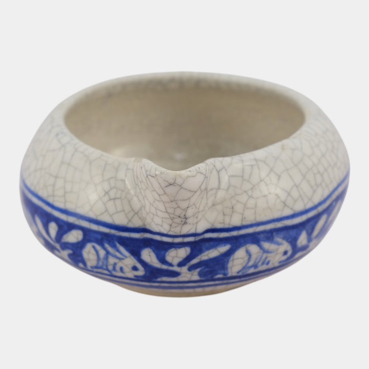 Dedham Pottery 1896-1928 Arts And Crafts Blue Rabbit Ceramic Creamer - Just Art Pottery