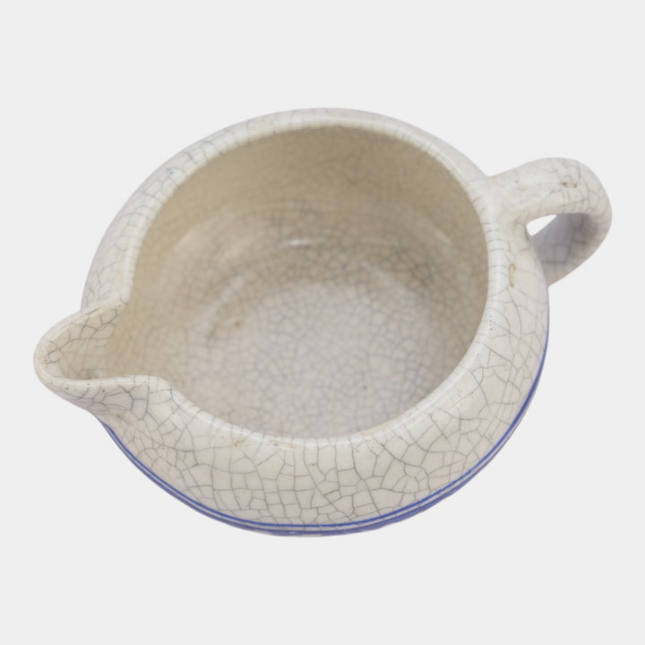 Dedham Pottery 1896-1928 Arts And Crafts Blue Rabbit Ceramic Creamer - Just Art Pottery