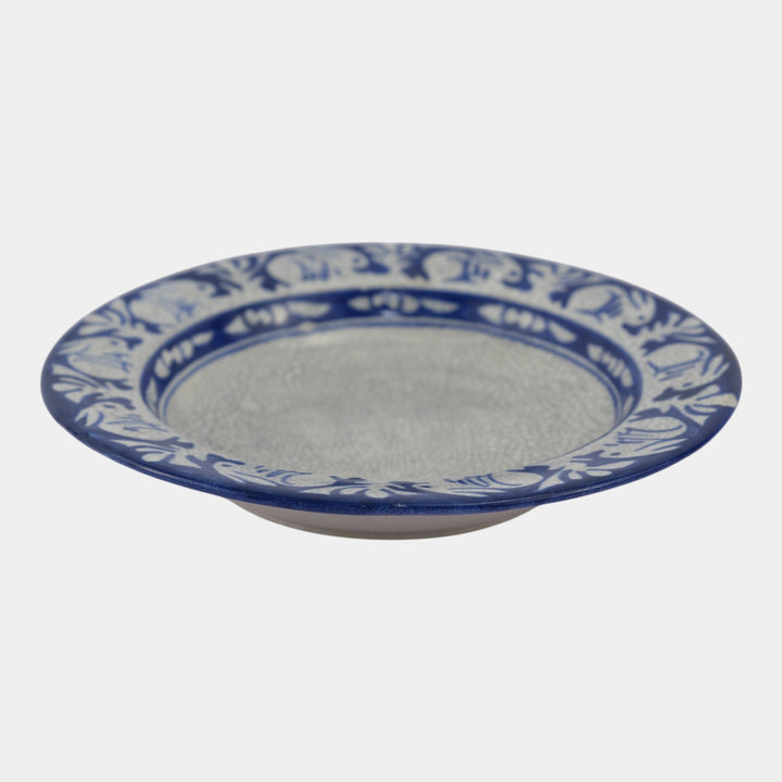 Dedham Pottery 1896-1928 Arts And Crafts Blue Rabbit Large Ceramic Serving Bowl - Just Art Pottery