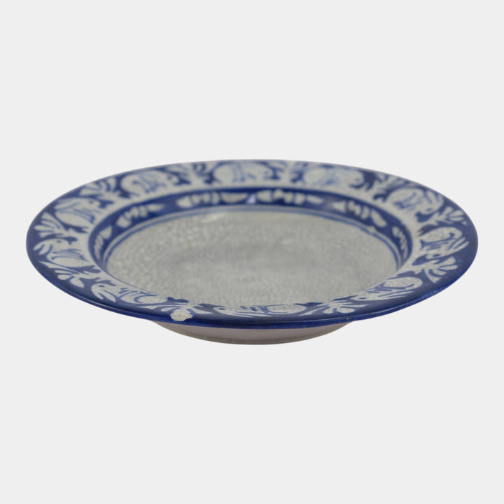 Dedham Pottery 1896-1928 Arts And Crafts Blue Rabbit Large Ceramic Serving Bowl - Just Art Pottery