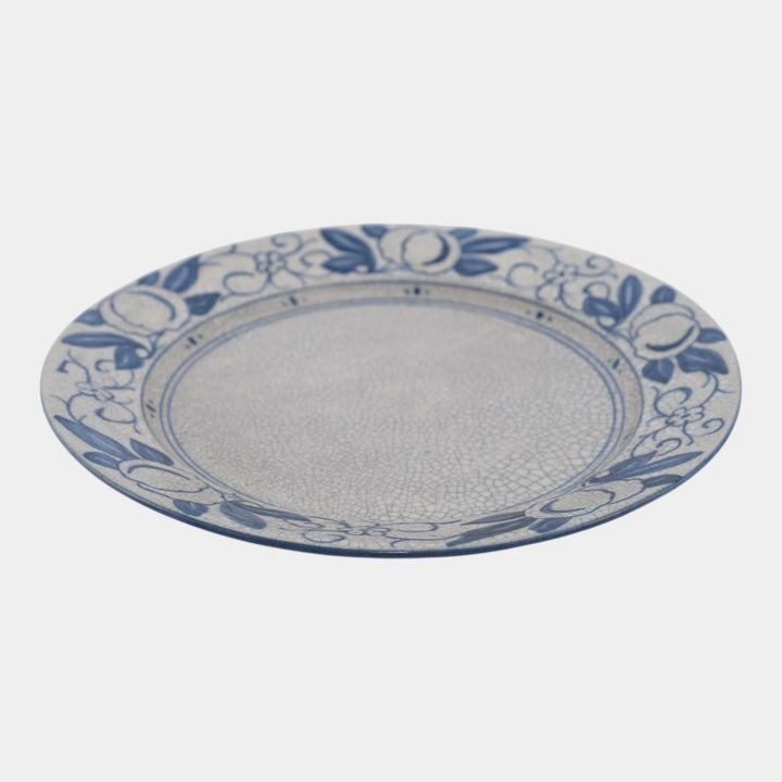 Dedham Pottery 1896-1928 Arts And Crafts Pottery Blue Horse Chestnut Plate - Just Art Pottery