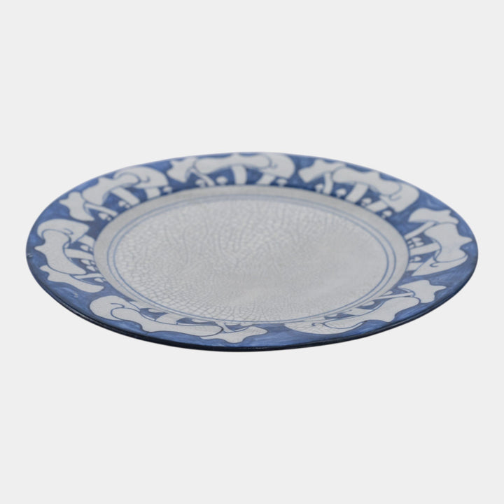 Dedham Pottery 1896-1928 Arts And Crafts Pottery Blue French Mushroom Plate - Just Art Pottery