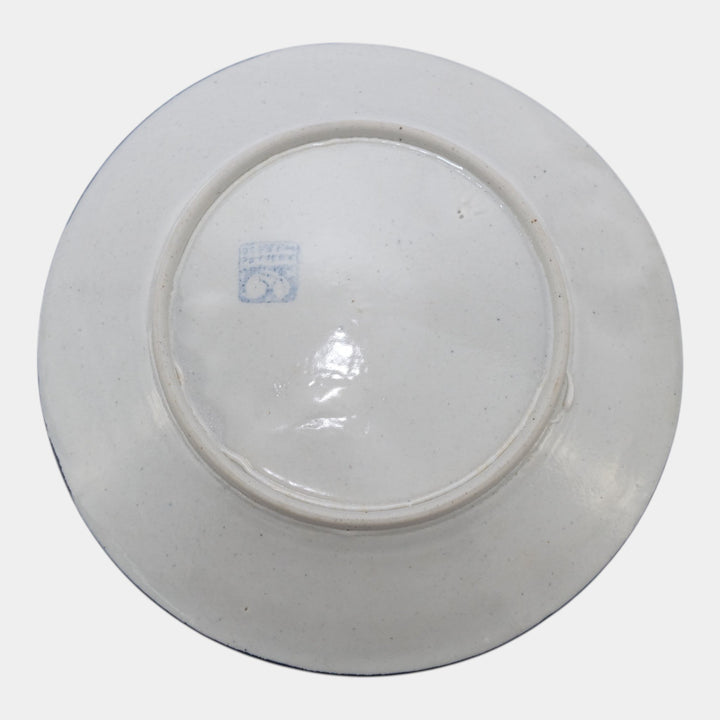 Dedham Pottery 1896-1928 Arts And Crafts Pottery Blue French Mushroom Plate - Just Art Pottery