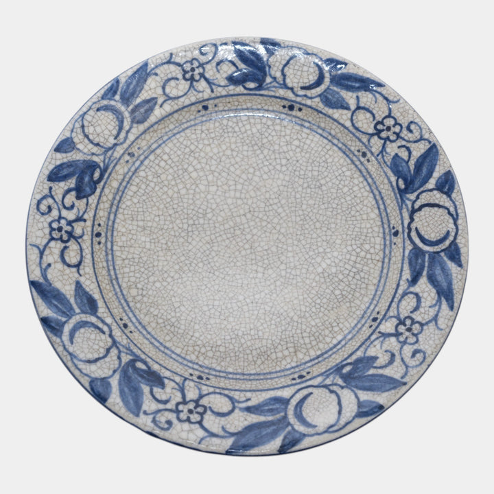 Dedham Pottery 1896-1928 Arts And Crafts Pottery Blue Horse Chestnut Plate - Just Art Pottery