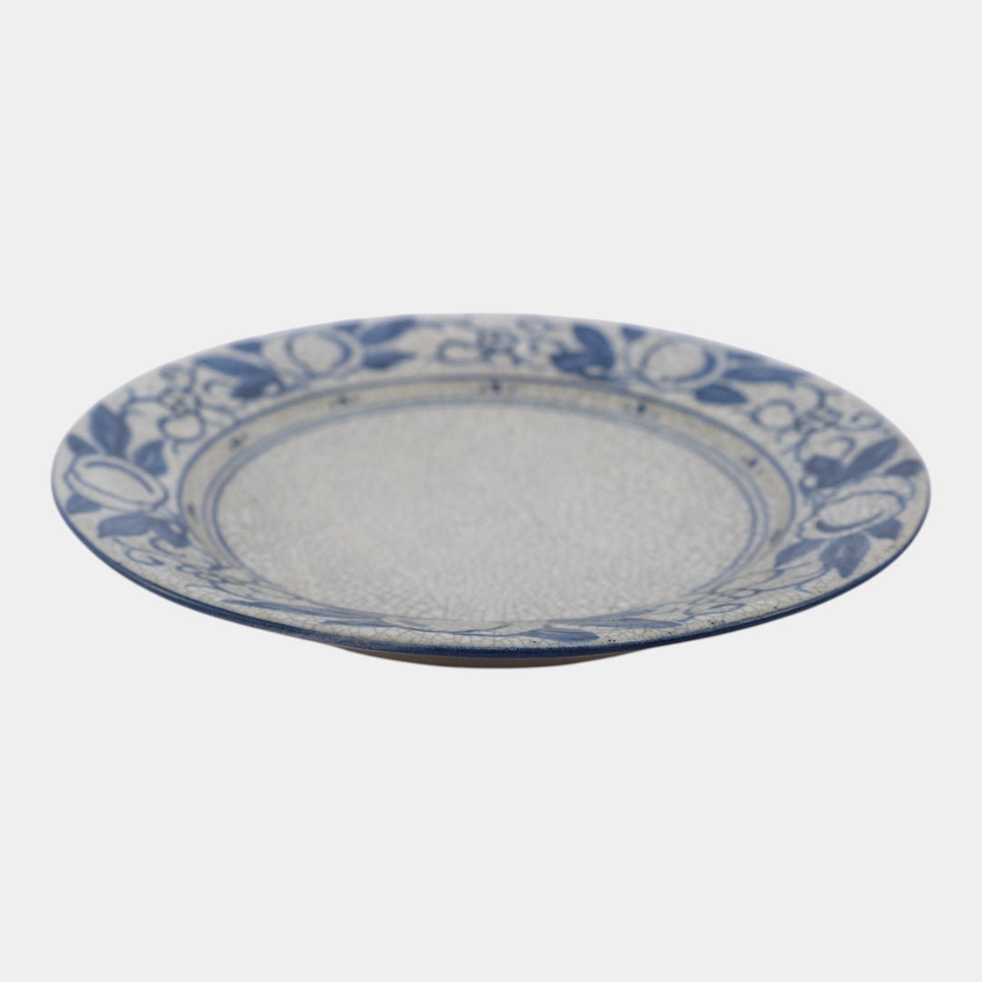 Dedham Pottery 1896-1928 Arts And Crafts Pottery Blue Horse Chestnut Plate - Just Art Pottery