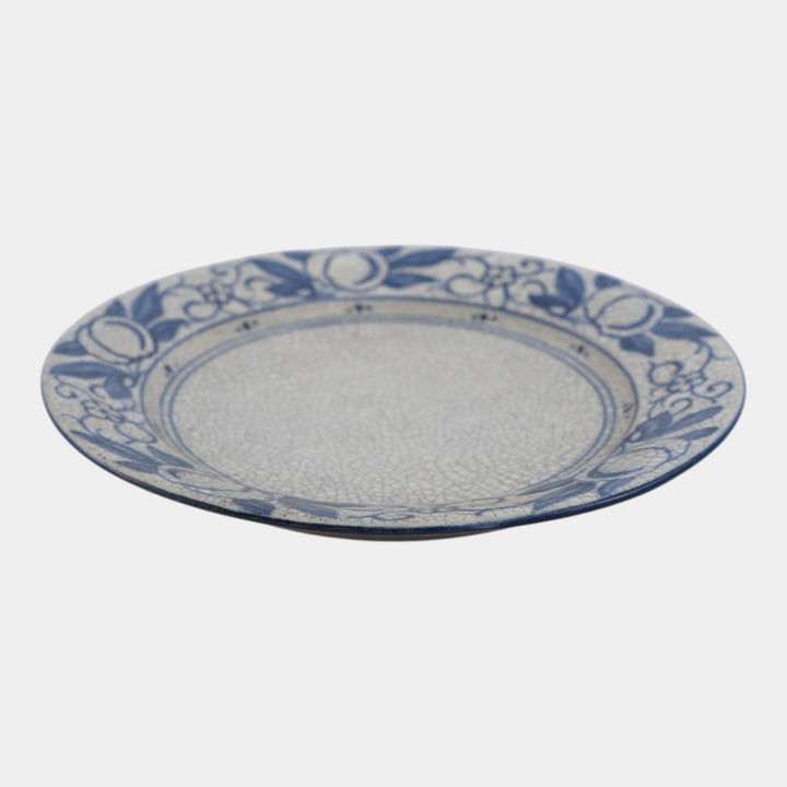 Dedham Pottery 1896-1928 Arts And Crafts Pottery Blue Horse Chestnut Plate - Just Art Pottery