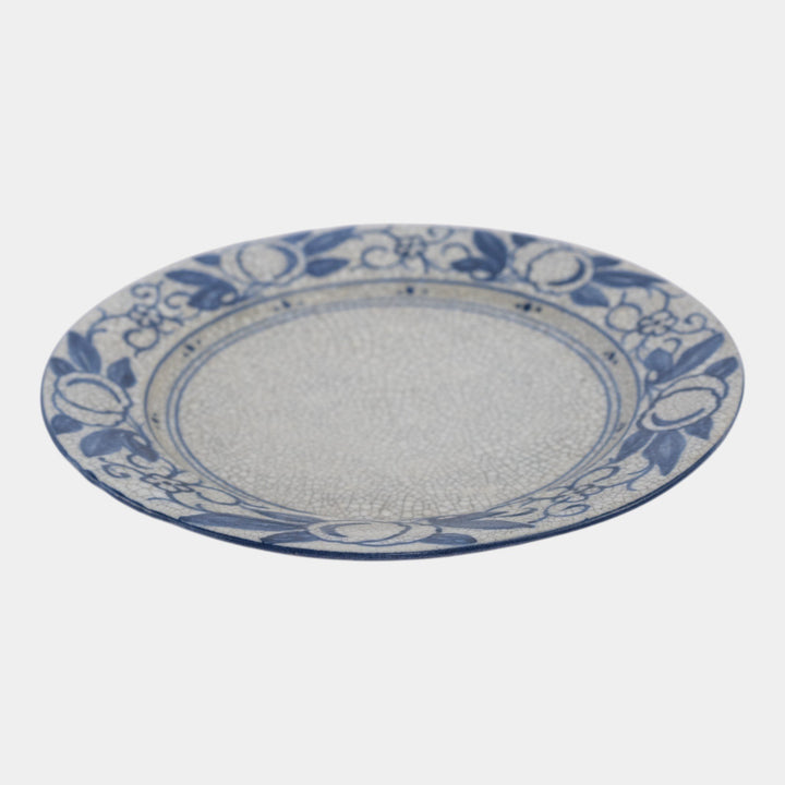 Dedham Pottery 1896-1928 Arts And Crafts Pottery Blue Horse Chestnut Plate - Just Art Pottery