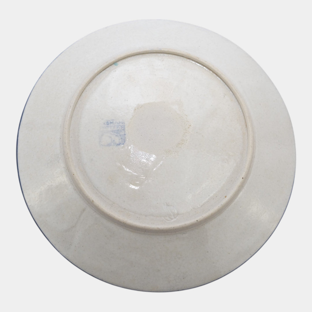 Dedham Pottery 1896-1928 Arts And Crafts Pottery Blue Horse Chestnut Plate - Just Art Pottery