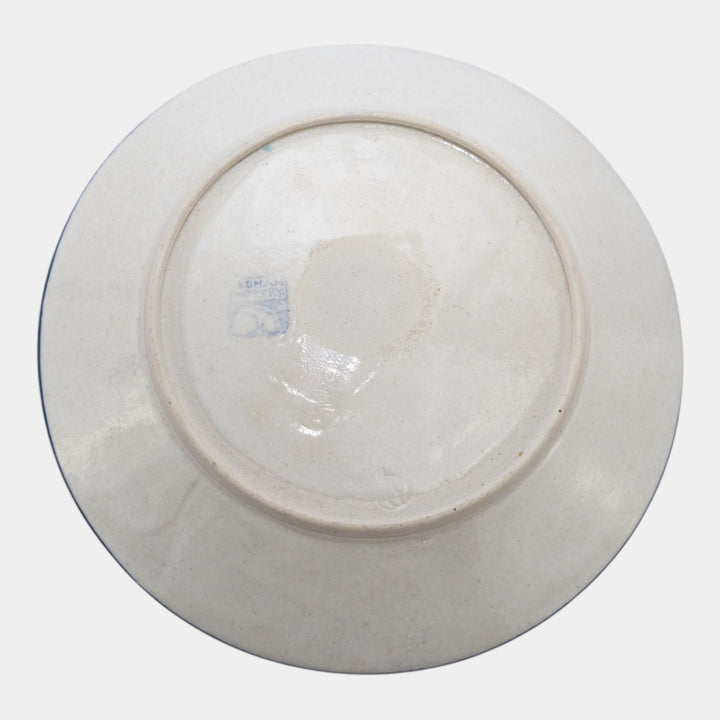 Dedham Pottery 1896-1928 Arts And Crafts Pottery Blue Horse Chestnut Plate - Just Art Pottery