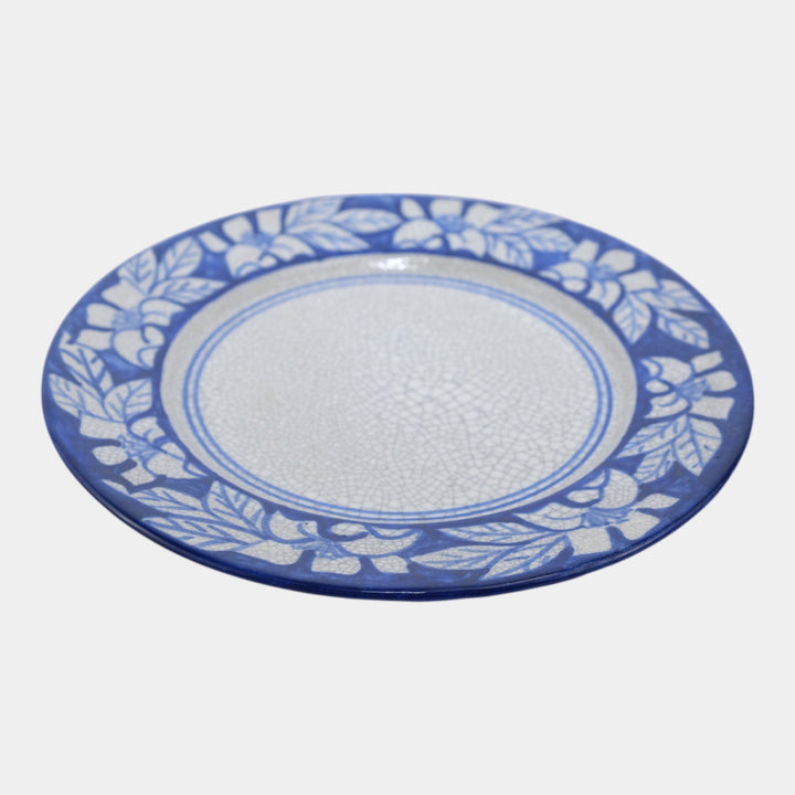 Dedham Pottery 1929-1943 Arts And Crafts Pottery Blue Floral Azalea Plate - Just Art Pottery