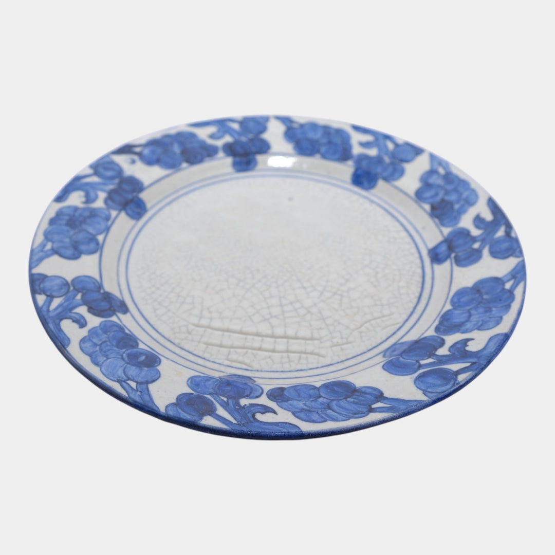 Dedham Pottery 1896-1928 Arts And Crafts Pottery Blue Grape Ceramic Plate - Just Art Pottery