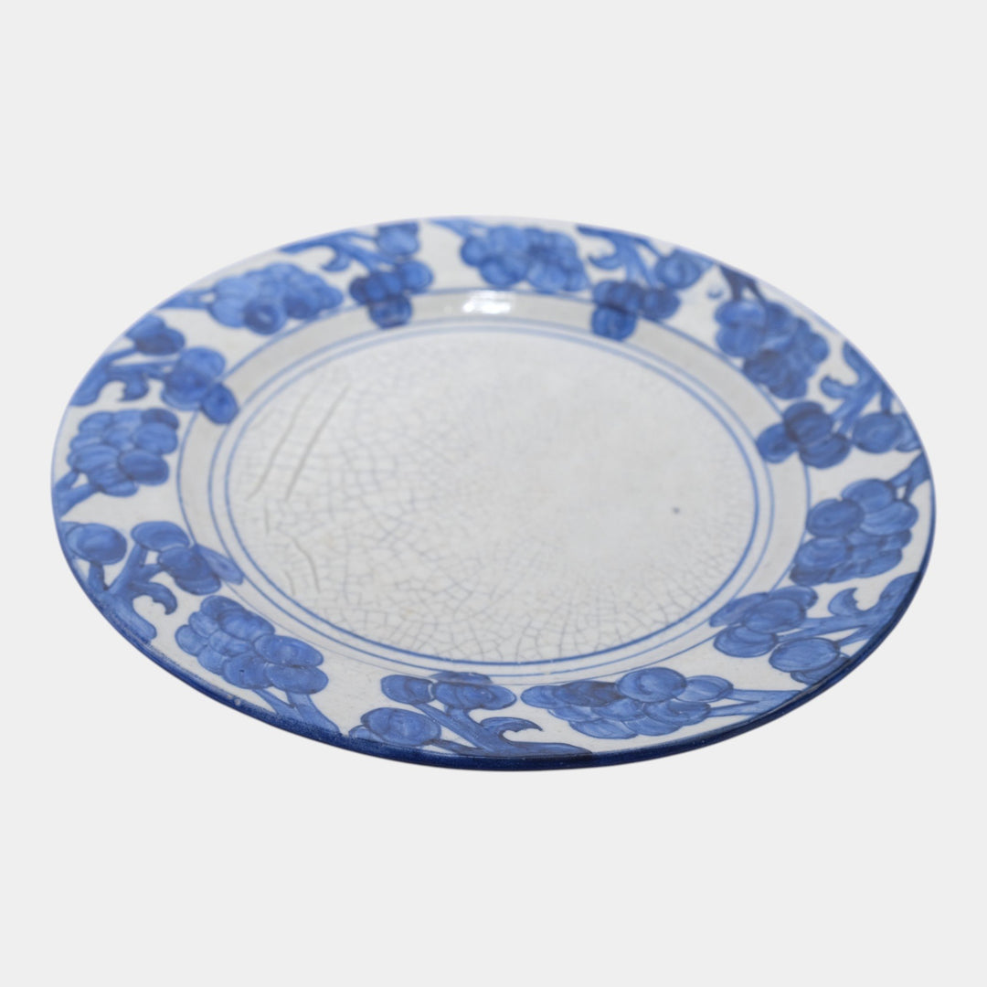 Dedham Pottery 1896-1928 Arts And Crafts Pottery Blue Grape Ceramic Plate - Just Art Pottery