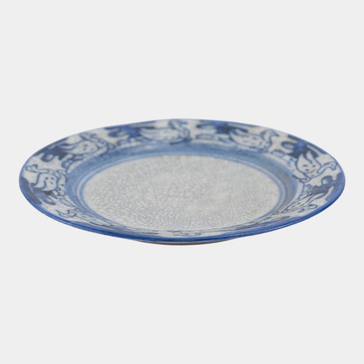 Chelsea Pottery 1895 Arts & Crafts Dedham Pottery Blue Tufted Duck Ceramic Plate - Just Art Pottery