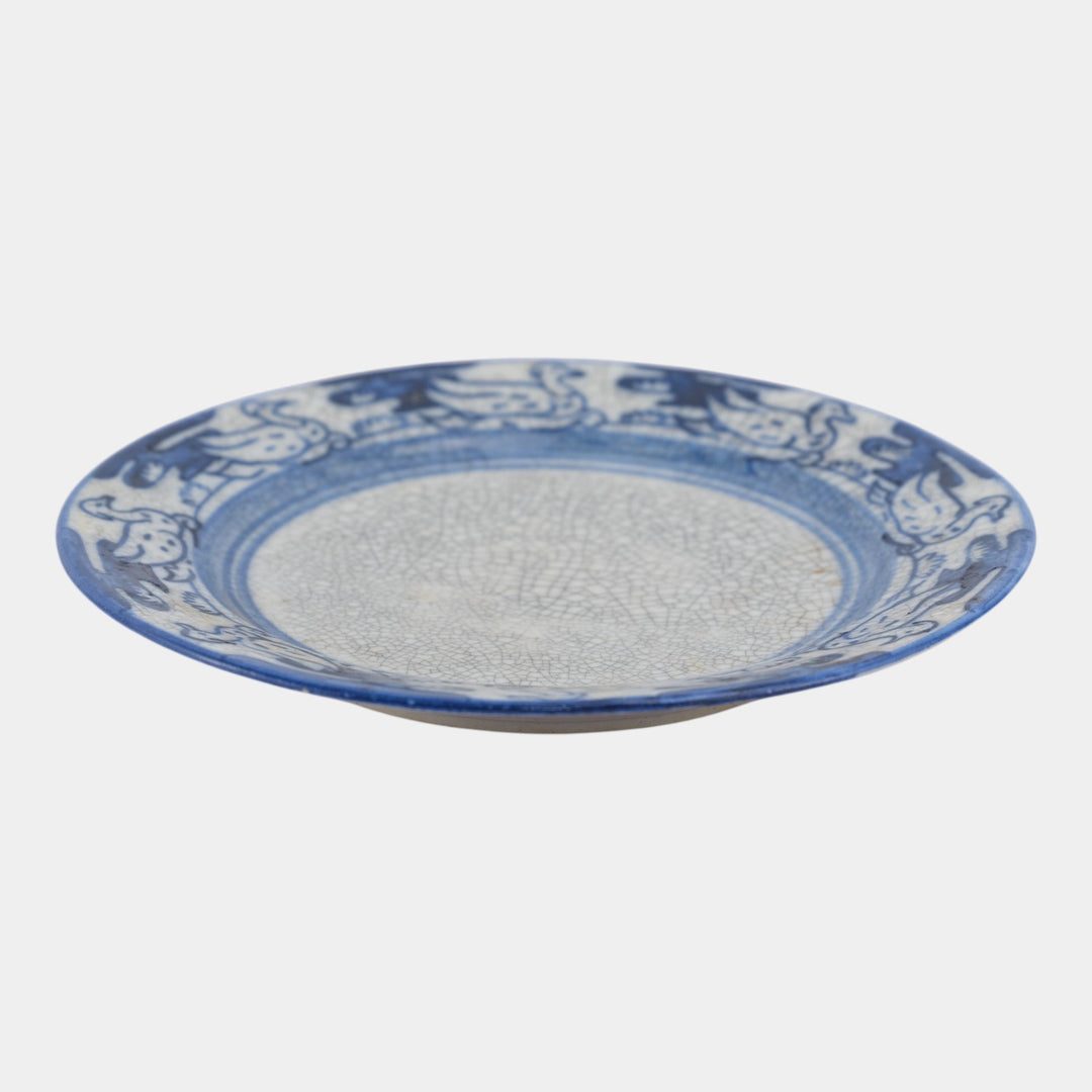 Chelsea Pottery 1895 Arts & Crafts Dedham Pottery Blue Tufted Duck Ceramic Plate - Just Art Pottery