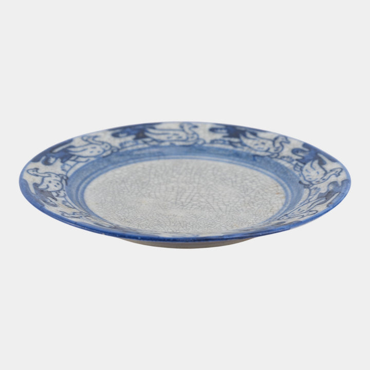 Chelsea Pottery 1895 Arts & Crafts Dedham Pottery Blue Tufted Duck Ceramic Plate - Just Art Pottery