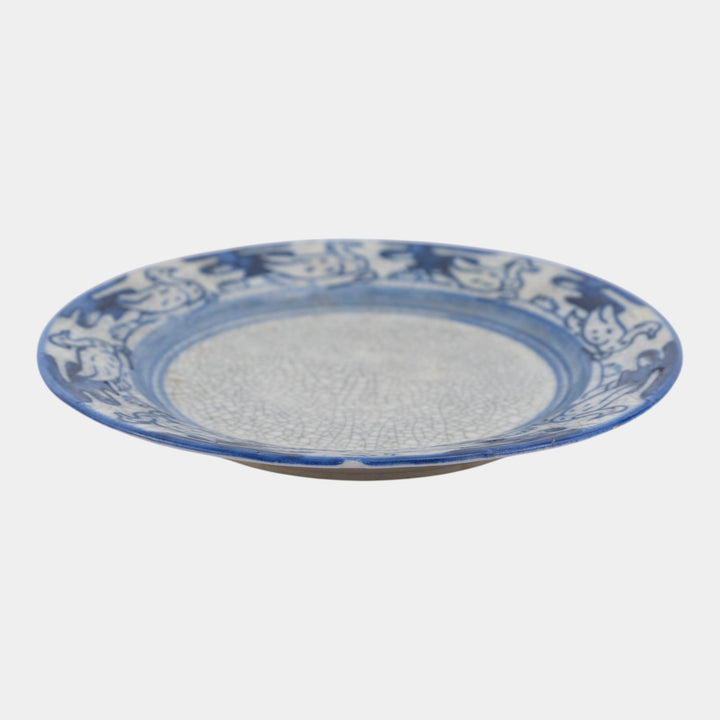 Chelsea Pottery 1895 Arts & Crafts Dedham Pottery Blue Tufted Duck Ceramic Plate - Just Art Pottery