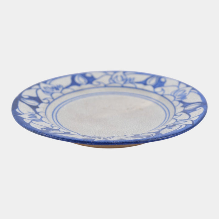 Dedham Pottery 1896-1928 Arts And Crafts Pottery Blue Magnolia Bread Plate - Just Art Pottery