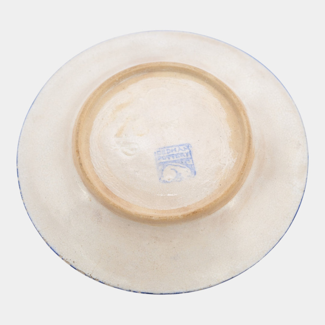 Dedham Pottery 1896-1928 Arts And Crafts Pottery Blue Magnolia Bread Plate - Just Art Pottery