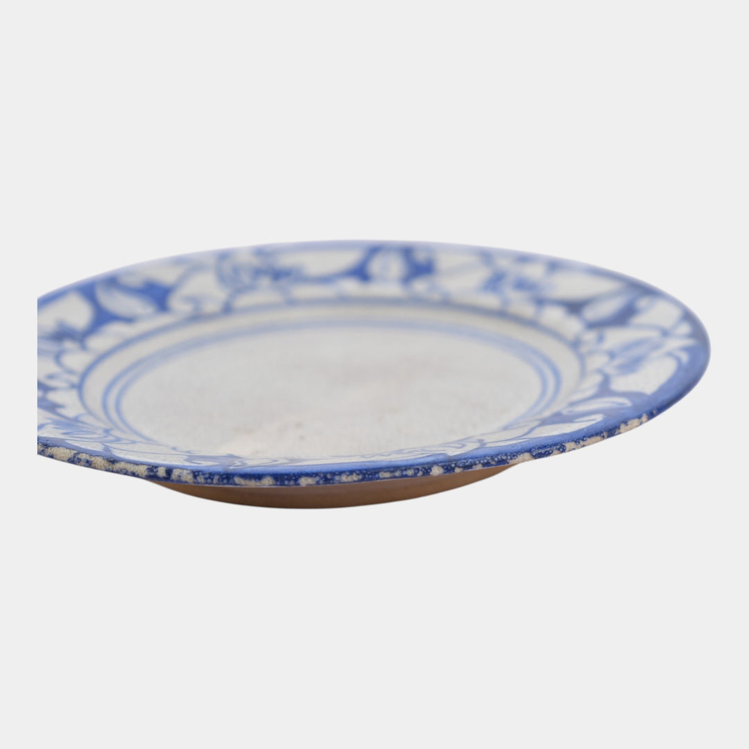 Dedham Pottery 1896-1928 Arts And Crafts Pottery Blue Magnolia Bread Plate - Just Art Pottery