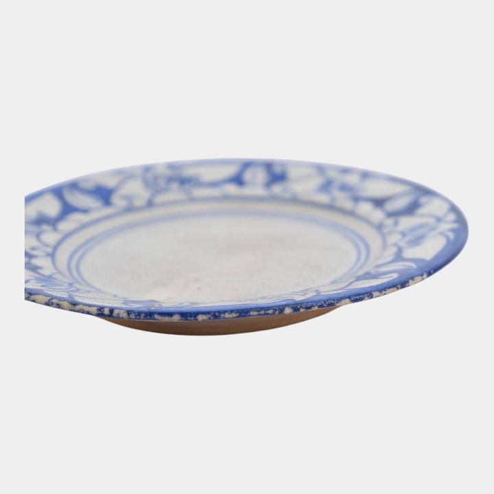 Dedham Pottery 1896-1928 Arts And Crafts Pottery Blue Magnolia Bread Plate - Just Art Pottery