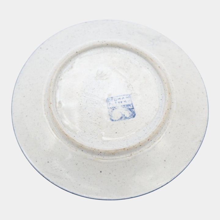 Dedham Pottery 1896-1928 Arts And Crafts Pottery Blue Snowtree Bread Plate - Just Art Pottery