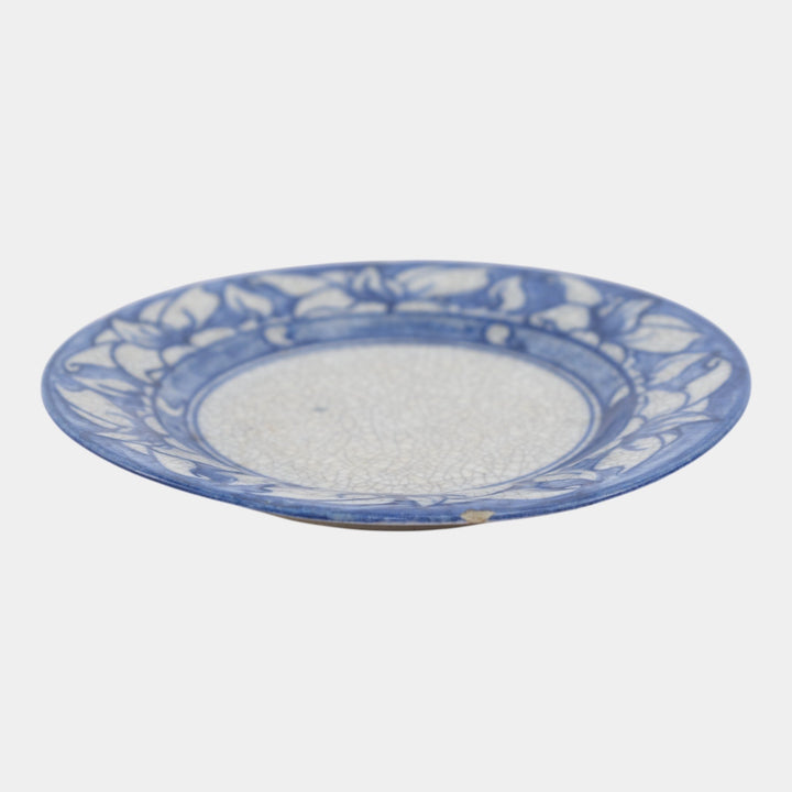 Dedham Pottery 1896-1928 Arts And Crafts Pottery Blue Floral Magnolia Plate - Just Art Pottery