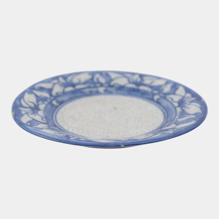 Dedham Pottery 1896-1928 Arts And Crafts Pottery Blue Floral Magnolia Plate - Just Art Pottery