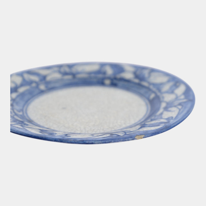 Dedham Pottery 1896-1928 Arts And Crafts Pottery Blue Floral Magnolia Plate - Just Art Pottery