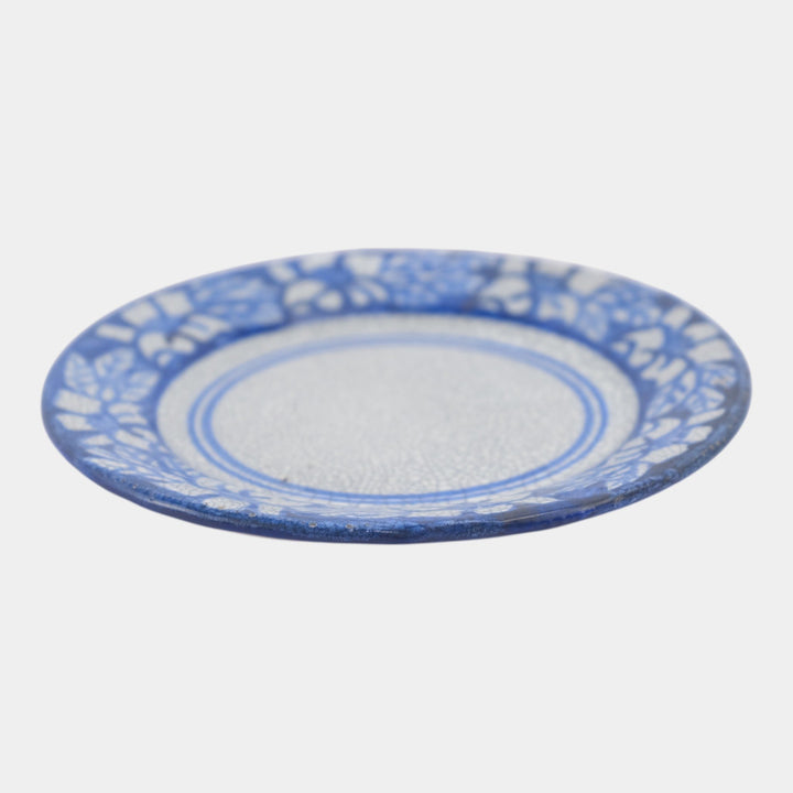 Dedham Pottery 1929-1943 Arts And Crafts Pottery Blue Floral Azalea Butter Plate - Just Art Pottery