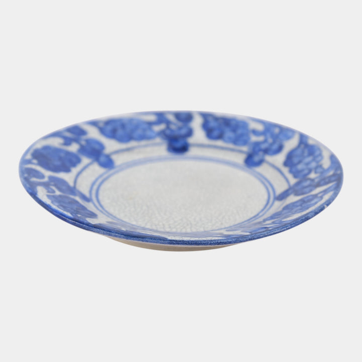 Dedham Pottery 1896-1928 Arts And Crafts Pottery Blue Grape Pattern Bread Plate - Just Art Pottery