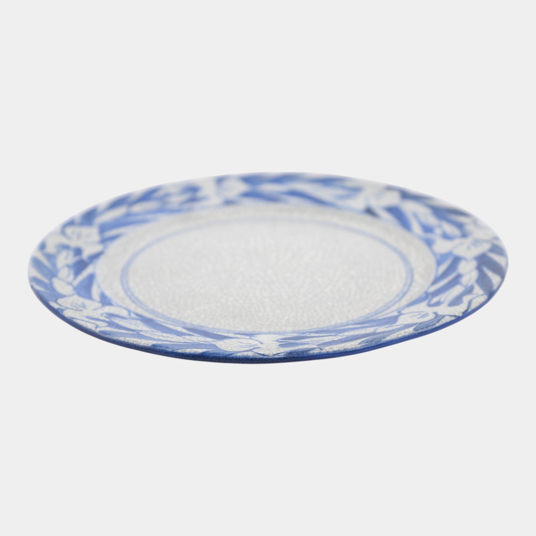 Dedham Pottery 1896-1928 Arts And Crafts Pottery Blue Floral Iris Ceramic Plate - Just Art Pottery