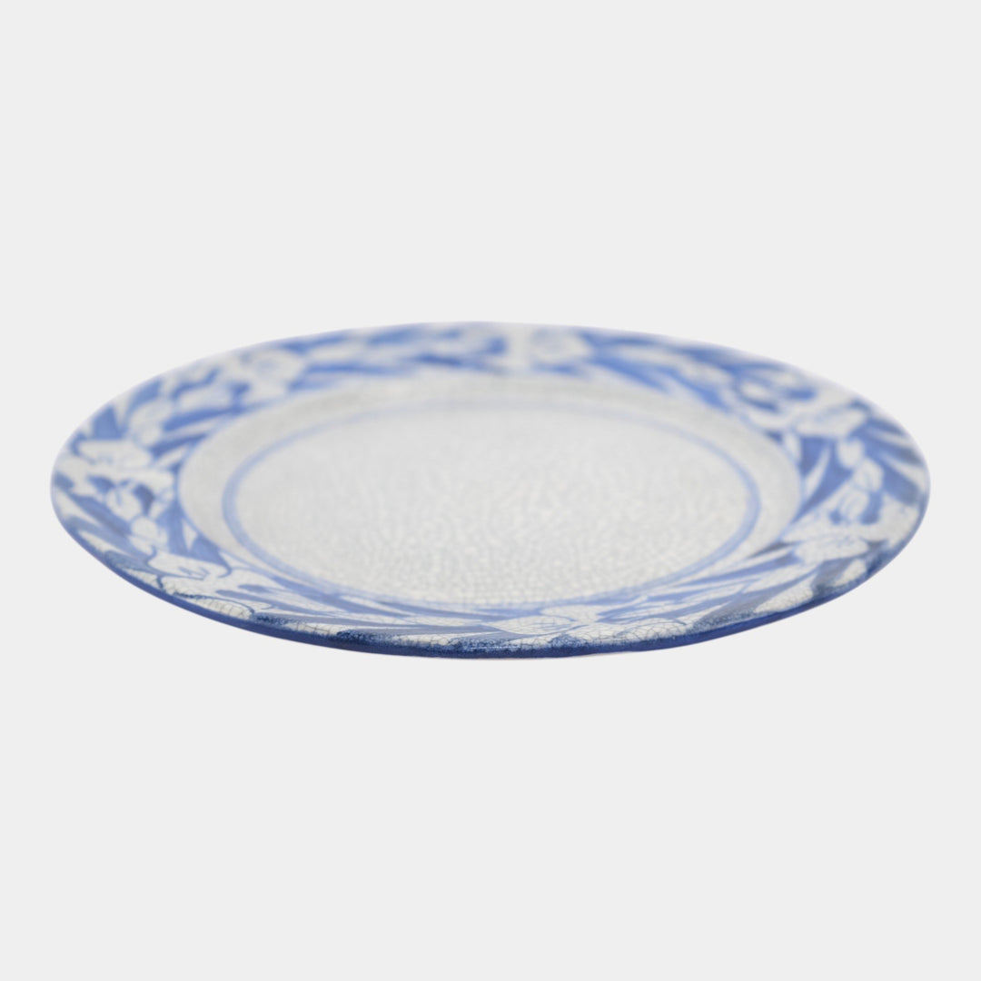 Dedham Pottery 1896-1928 Arts And Crafts Pottery Blue Floral Iris Ceramic Plate - Just Art Pottery
