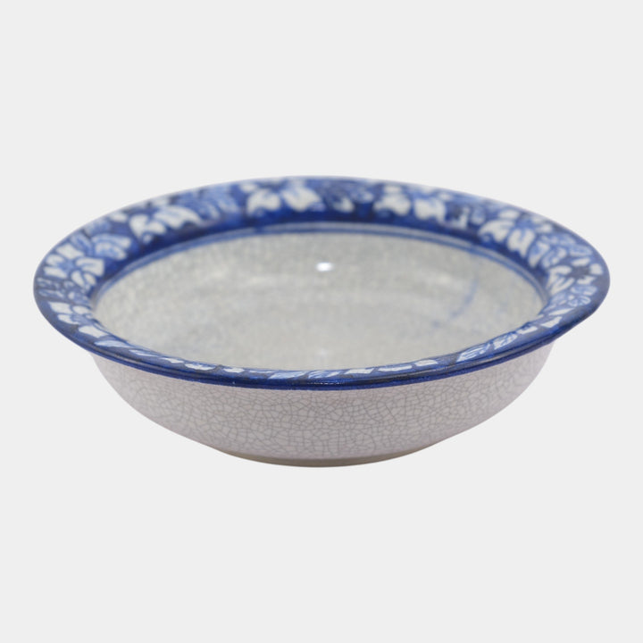 Dedham Pottery 1929-1943 Arts And Crafts Pottery Blue Floral Azalea Ceramic Bowl - Just Art Pottery