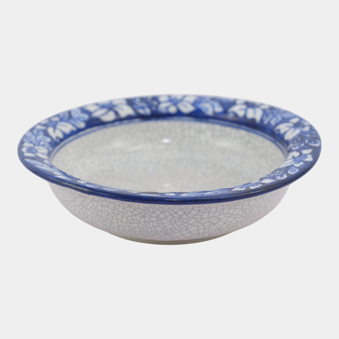 Dedham Pottery 1929-1943 Arts And Crafts Pottery Blue Floral Azalea Ceramic Bowl - Just Art Pottery