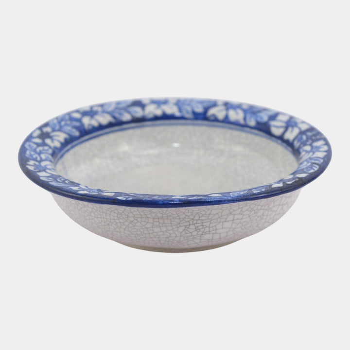 Dedham Pottery 1929-1943 Arts And Crafts Pottery Blue Floral Azalea Ceramic Bowl - Just Art Pottery