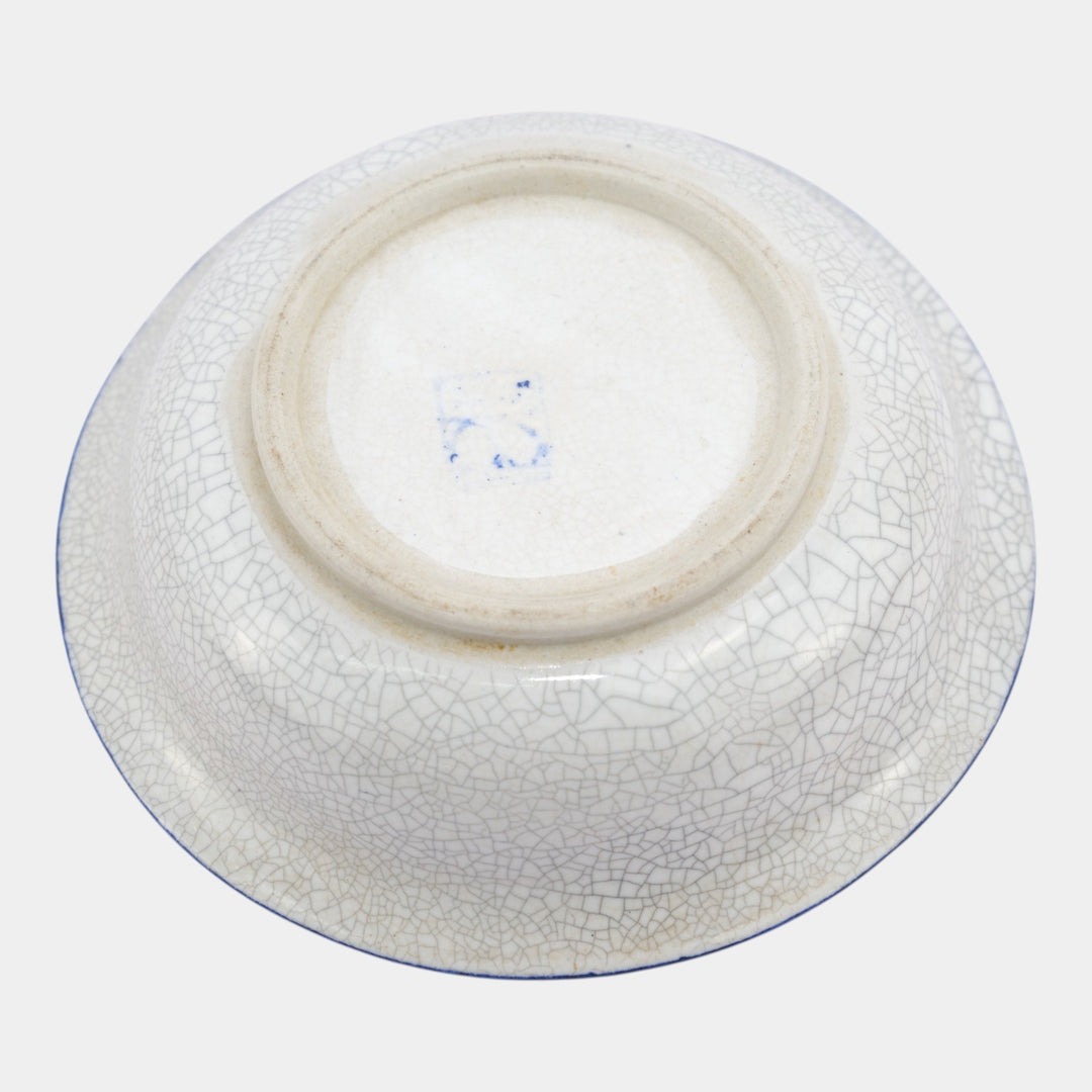 Dedham Pottery 1929-1943 Arts And Crafts Pottery Blue Floral Azalea Ceramic Bowl - Just Art Pottery