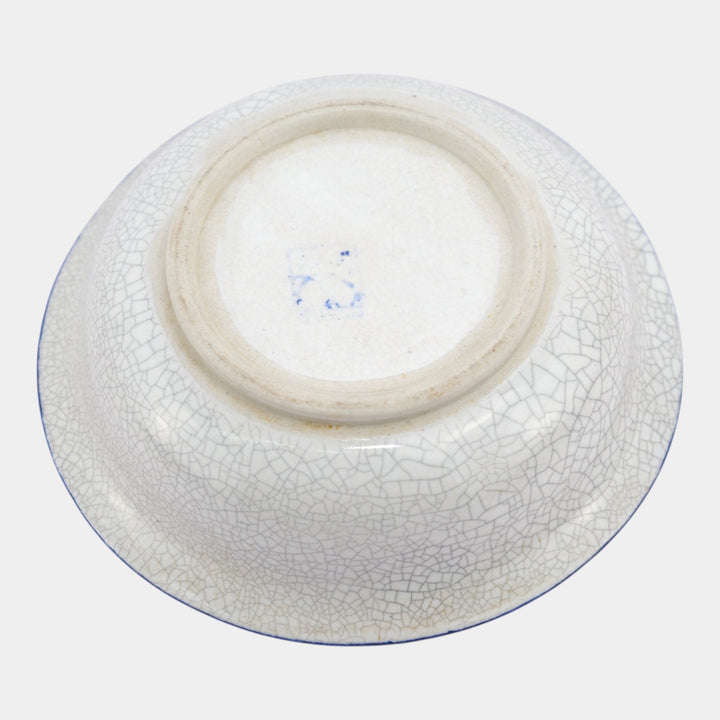 Dedham Pottery 1929-1943 Arts And Crafts Pottery Blue Floral Azalea Ceramic Bowl - Just Art Pottery