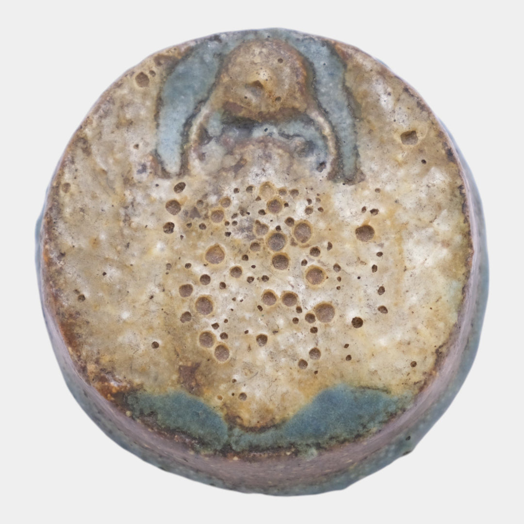 Grueby 1900s Vintage Arts and Crafts Pottery Scarab Paperweight - Just Art Pottery