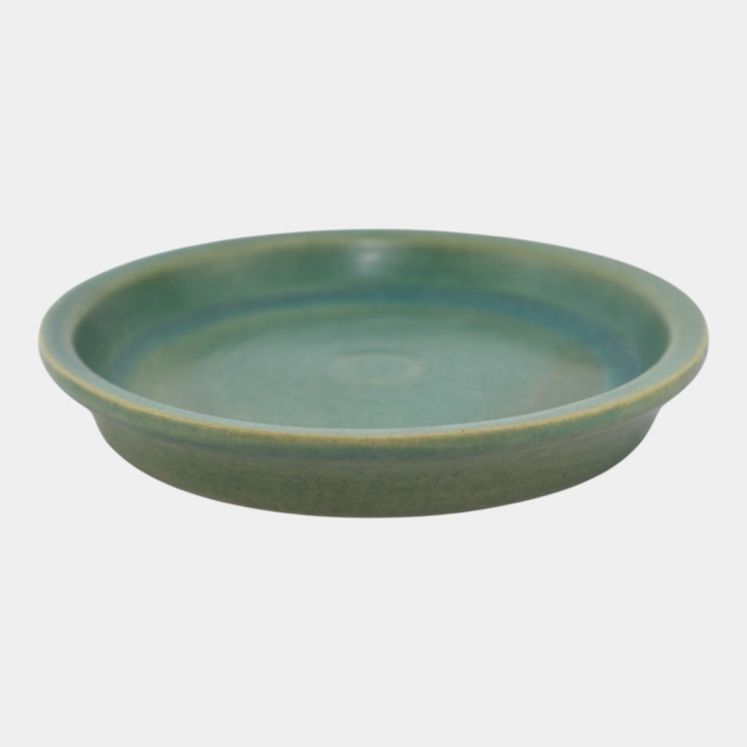 Roseville Magnolia Green 1943 Vintage Pottery Flower Pot Saucer - Just Art Pottery