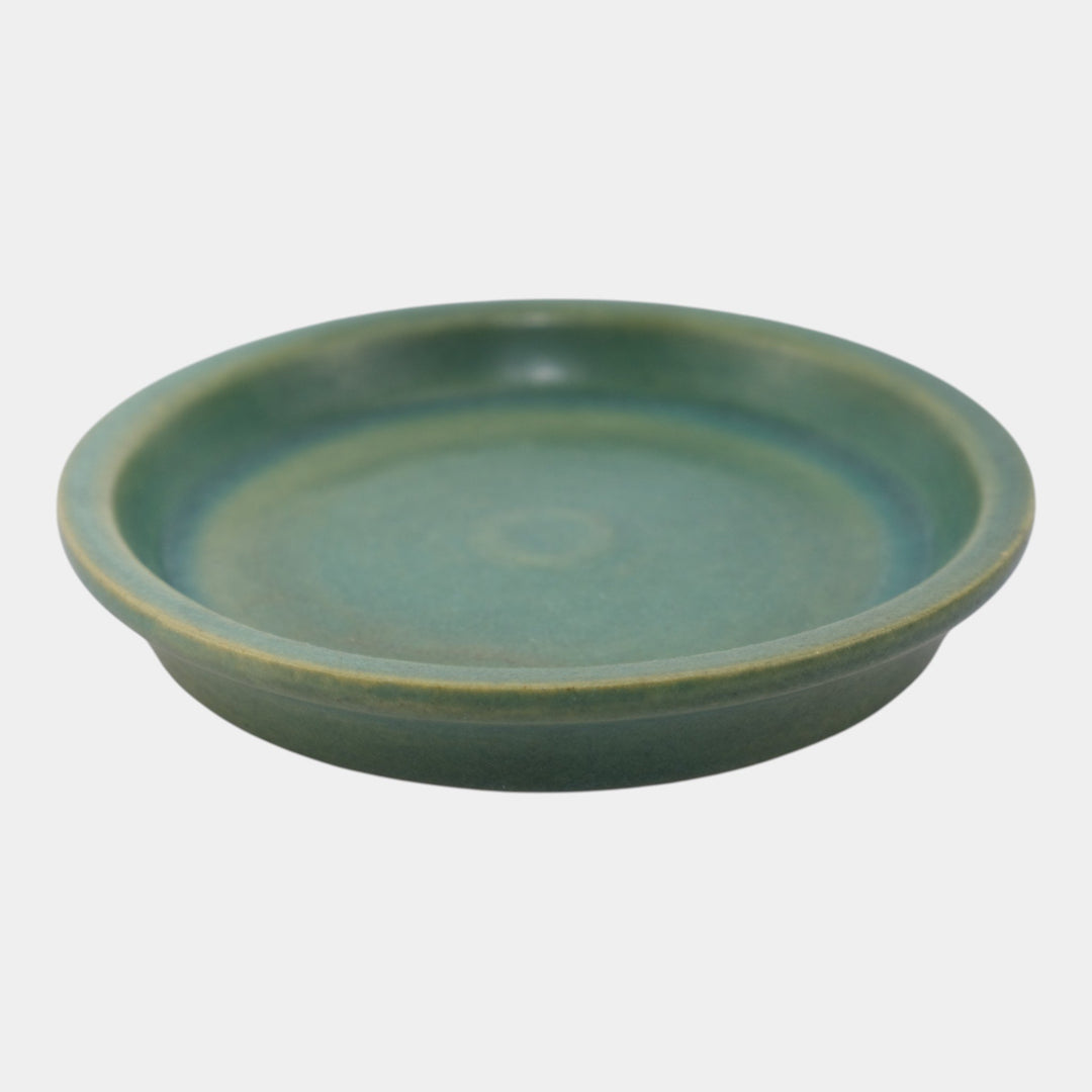 Roseville Magnolia Green 1943 Vintage Pottery Flower Pot Saucer - Just Art Pottery