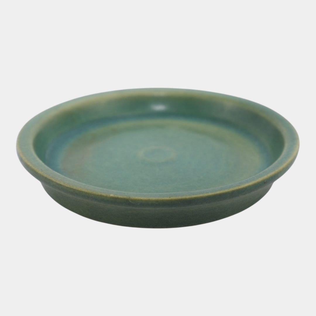Roseville Magnolia Green 1943 Vintage Pottery Flower Pot Saucer - Just Art Pottery