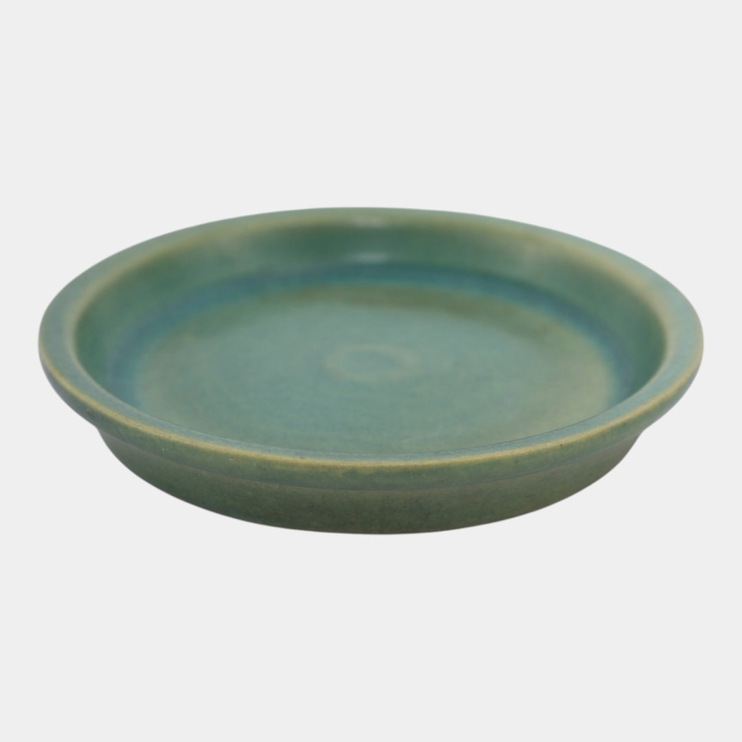 Roseville Magnolia Green 1943 Vintage Pottery Flower Pot Saucer - Just Art Pottery