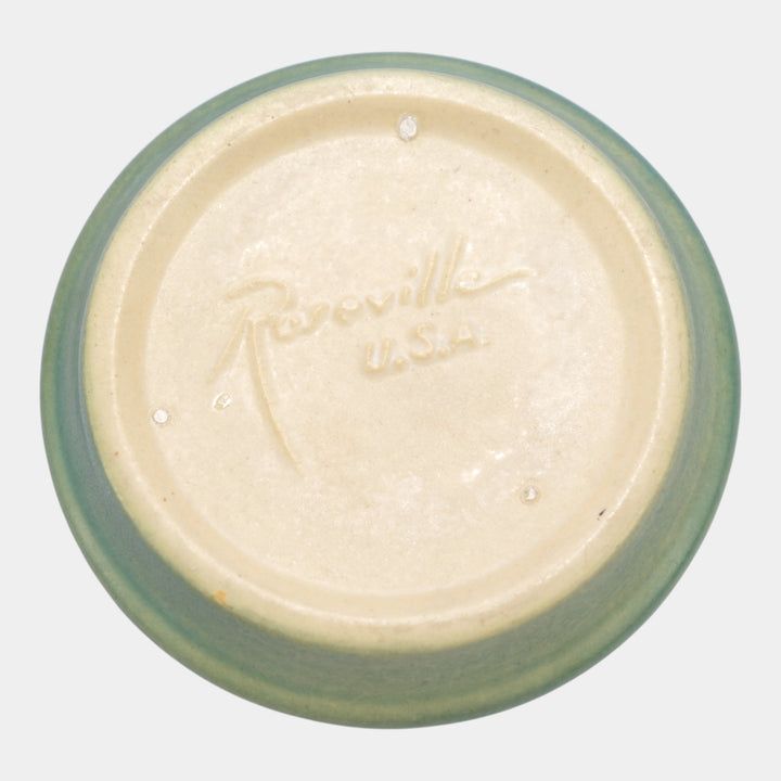 Roseville Magnolia Green 1943 Vintage Pottery Flower Pot Saucer - Just Art Pottery