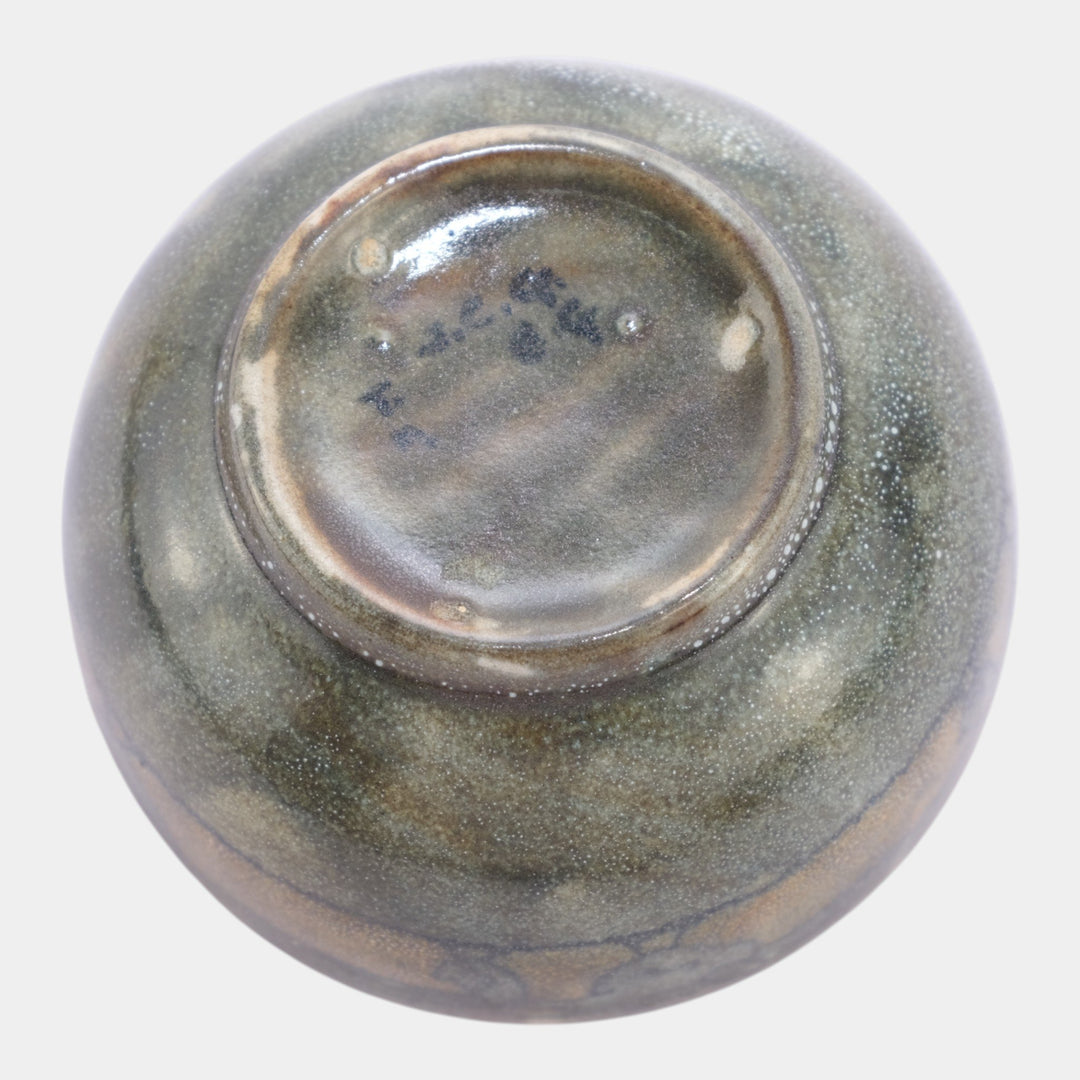 Saturday Evening Girls SEG Pottery 1920s Green Brown Chicks Banded Ceramic Bowl - Just Art Pottery