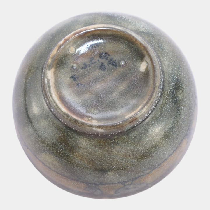 Saturday Evening Girls SEG Pottery 1920s Green Brown Chicks Banded Ceramic Bowl - Just Art Pottery